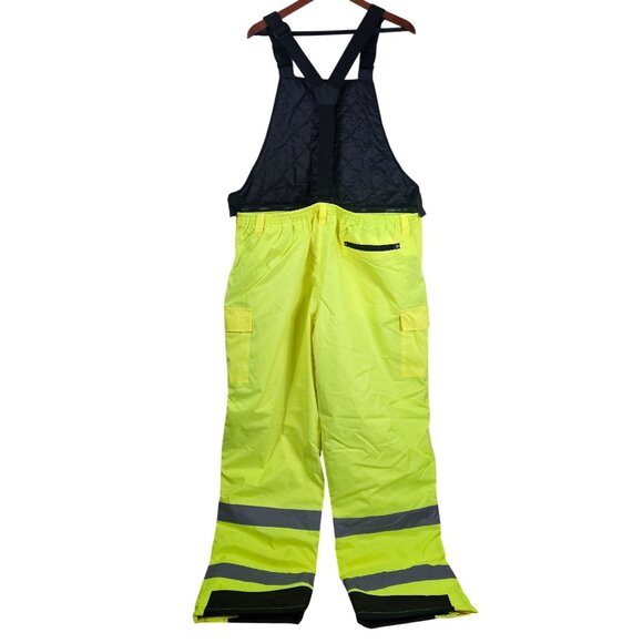 PIP Insulated Bib Overalls Sz XL High Visibility Pockets Reflective Ripstop - Picture 2 of 12